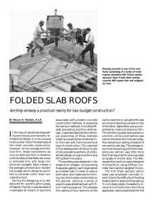 FOLDED SLAB ROOFS - Concrete Construction