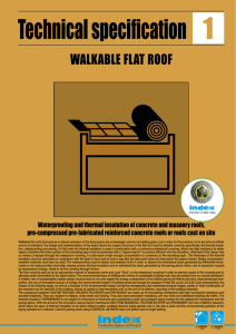 Technical specification 1: FLAT ROOF WITH ACCESS
