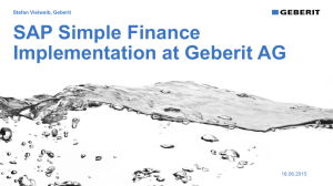 SAP Simple Finance Implementation at Geberit AG