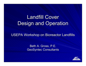 Landfill Cover Design and Operation