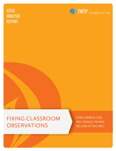 Fixing Classroom Observations