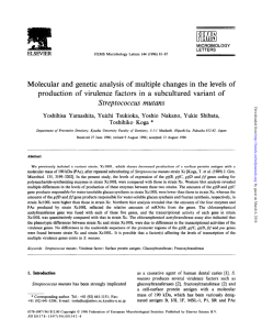 Molecular and genetic analysis of multiple changes in the levels of