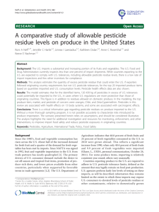 A comparative study of allowable pesticide residue levels on