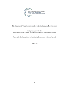 The Structural Transformations towards Sustainable Development