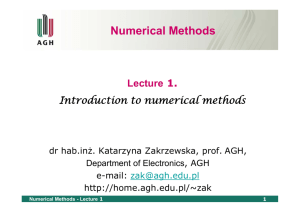 Numerical Methods