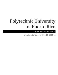 Graduate Catalog - Universidad Politécnica de Puerto Rico