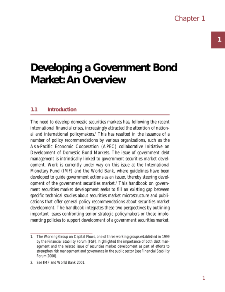 Developing a Government Bond Market An Overview
