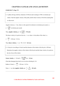 CHAPTER 13 LINEAR AND ANGULAR MOTION
