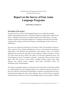 Report  - National East Asian Languages Resource Center