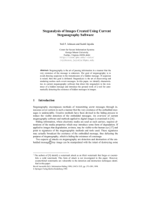 Steganalysis of Images Created Using Current Steganography