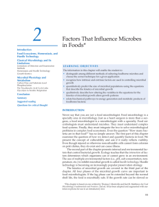 Factors That Influence Microbes in Foods*
