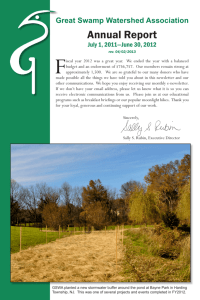 Annual Report - Great Swamp Watershed Association