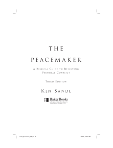 the peacemaker - Peacemaker Ministries