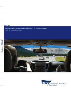 2012 Annual Report - AIRB : Alberta Automobile Insurance Rate Board