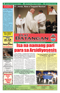 UB December 2011.pmd - Archdiocese of Lipa