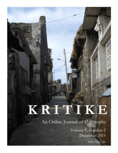 KRITIKE: An Online Journal of Philosophy