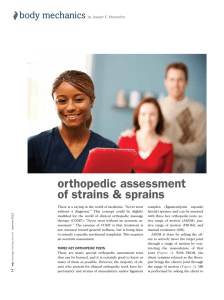 orthopedic assessment of strains & sprains