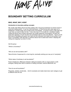 Boundary Setting Curriculum