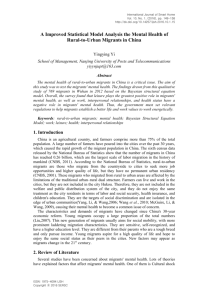 A Improved Statistical Model Analysis the Mental Health of Rural