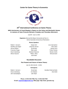 Center for Game Theory in Economics 24 International Conference