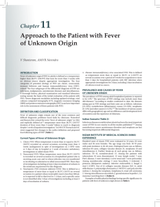Approach to the Patient with Fever of Unknown Origin