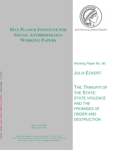 max planck institute for social anthropology working papers