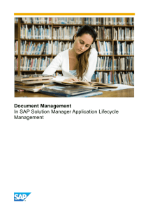 Document Management in SAP Solution Manager