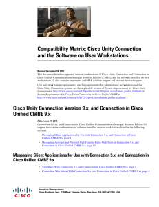 Compatibility Matrix: Cisco Unity Connection