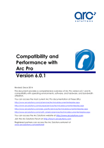 Compatability and Performance with Arc Pro Version 6.0