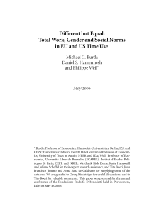 Different but Equal: Total Work, Gender and Social Norms in US and