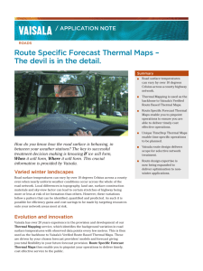 Route Specific Forecast Thermal Maps – The devil is in the
