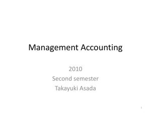 Chapter 2 「Cost Management Concepts and Cost Behavior」