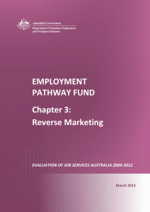 Reverse Marketing - Department of Employment