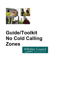 Guide/Toolkit No Cold Calling Zones