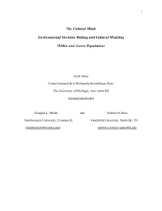 The cultural mind: Environmental decision making and cultural