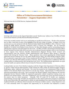 Office of Tribal Government Relations Newsletter