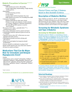 Physical Fitness And Type 2 Diabetes - APTA