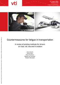 Countermeasures For Fatigue In Transportation – A Review Of