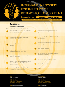 Theory of Mind - International Society for the Study of Behavioural