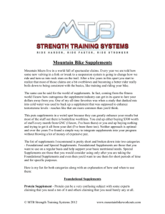 Mountain Bike Supplements - MTB Strength Training Systems