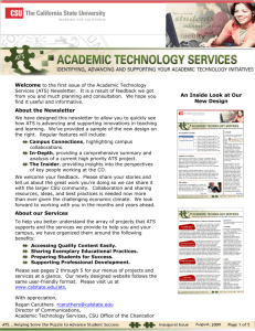 Academic Technology Services (ATS) Newletter