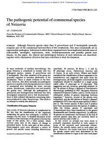 The pathogenic potential of commensal species