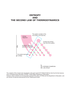 entropy and the second law of thermodynamics - Small