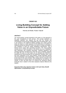 Living Building Concept for Adding Value in an Unpredictable Future