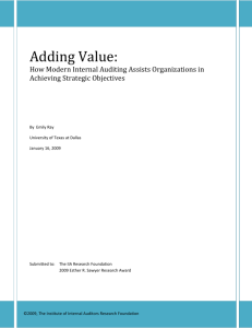 Adding Value - The Institute of Internal Auditors