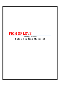 FIQH OF LOVE - AlMaghrib Institute