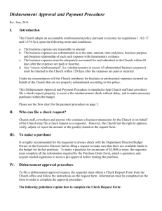 Disbursement Approval and Payment Procedure