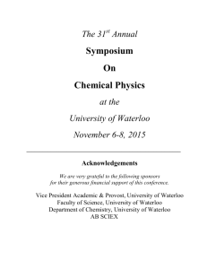 Chemical - Symposium on Chemical Physics