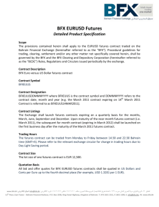 BFX EURUSD Futures - BFX - Bahrain Financial Exchange