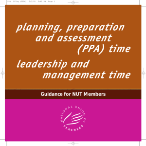 planning, preparation and assessment (PPA) time leadership and
